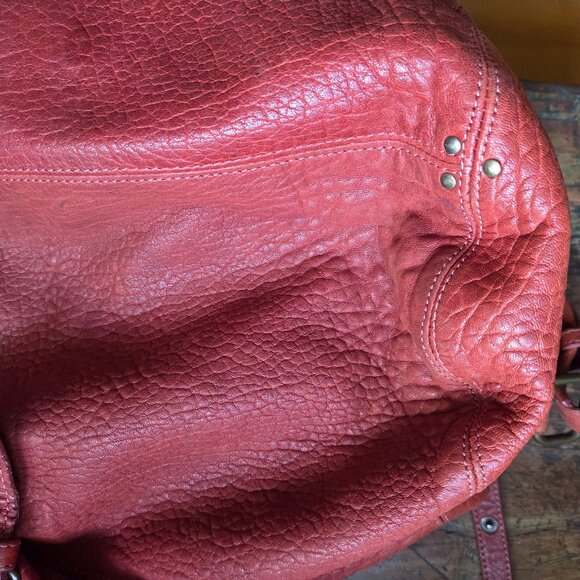 Stunning Jerome Dreyfuss Billy M Bag Goatskin brick red - Picture 9 of 16